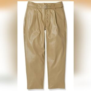 PAIGE Maria Pant Vegan Leather In Olive